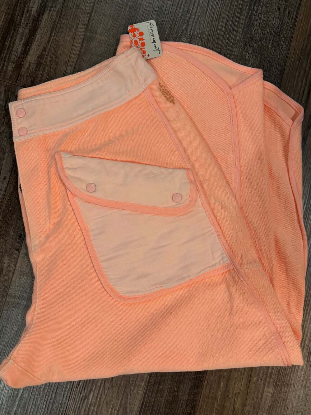 Free People Movement Pastel Peach Textured Utility Pants